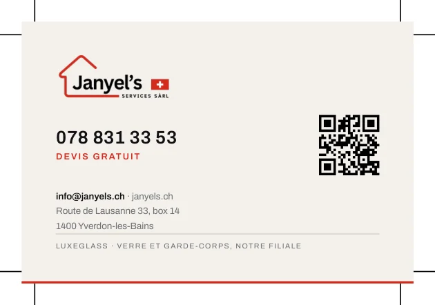 Carte de visite Janyel’s, verso.